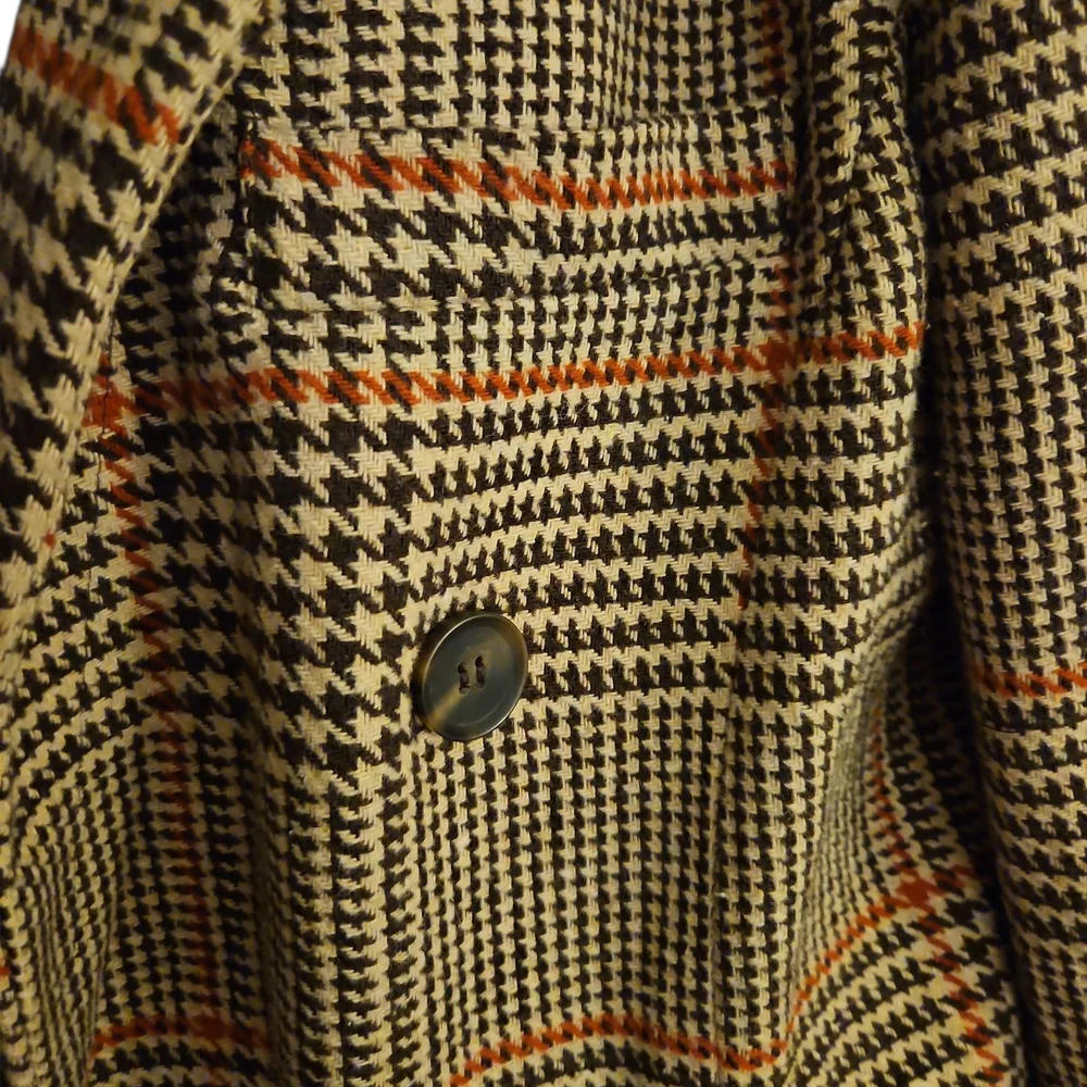Forever 21 Plaid Pea Coat - Black, Brown, Cream - Picture 4 of 6